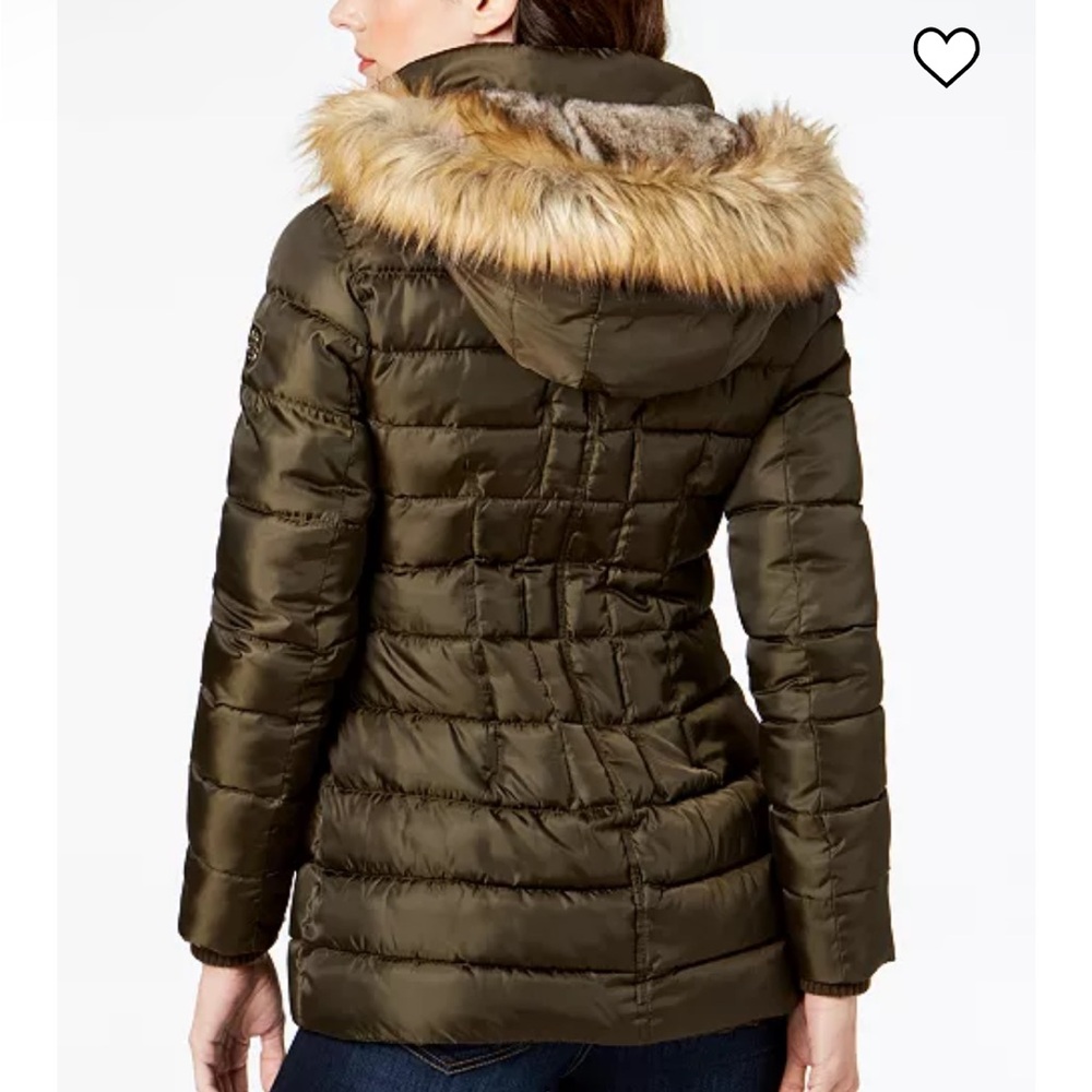 Vince Camuto Faux Fur Puffer, Sz S - Picture 3 of 6